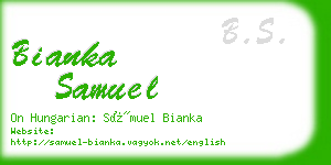 bianka samuel business card